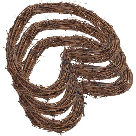 3 Pièces Couronnes en Rotin de Cœur 30 Cm, Décoration Suspendue Rustique DIY pour Noël, Mariage et Saint-Valentin, Support Naturel en Vigne pour Porte et Mur (1/5)