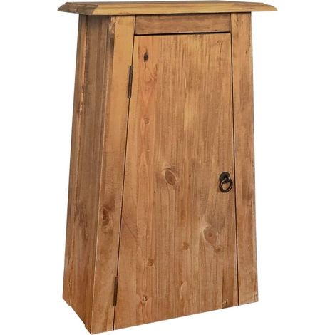 Credenza da bagno mobiletto consolle mobiletto laterale pino massello riciclato 70 cm marrone 4402225