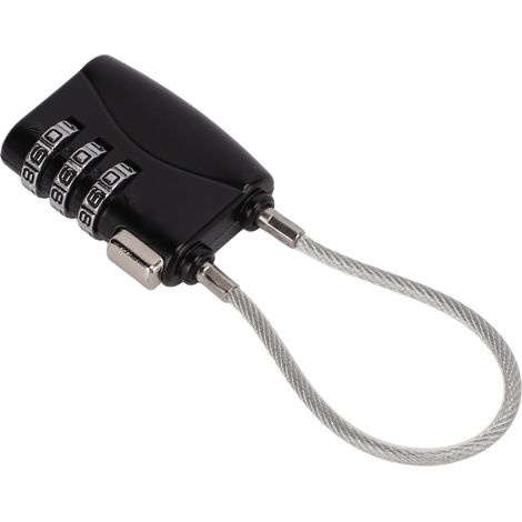 Cadenas à câble, antivol à combinaison à 3 chiffres, pour bagages, valises et armoires. (1/5)