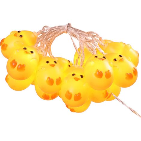 Guirlande lumineuse de Pâques mignonne pour chambres d'enfants - 20 lumières décoratives en forme d'œufs colorés - 3 m x 20 lumières (1/2)