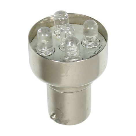 24V Lampada Multi-Led 5 Led - (R10W) - BA15s - 1 pz - Scatola - Bianco (1/4)