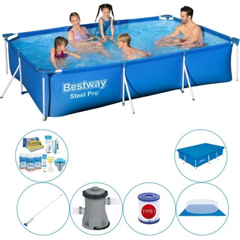 Bestway Bestway Steel Pro Rectangulaire - 300x201x66 cm - 7-pièces S21564 (1/5)