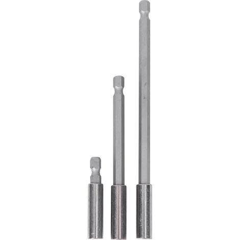 Extension Pour Embout De Vis - 3 Pièces 50 mm 100 mm 150 mm - Tige Hexagonale Magnétique À Détente Rapide - Pour Perceuse Et Visseuse Électrique Ou Pneumatique (1/4)