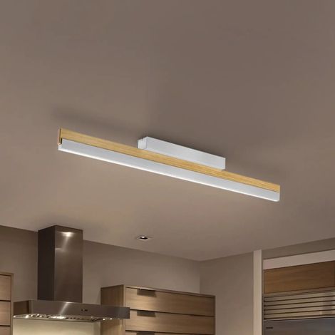 [GEBRAUCHT] B-Ware Quitani Led Deckenleuchte Lampe Keijo Wohnzimmerleuchte Nickel Eiche