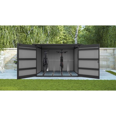 Premium Fahrradgarage 5 qm 217x226x145/166cm anthrazit