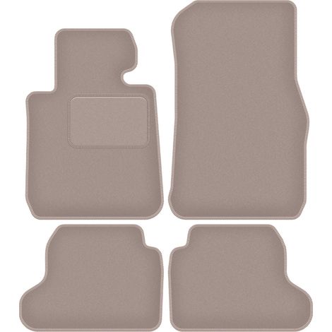 Alfombrillas de terciopelo para coche: BMW Serie 1 F22 Coup茅 (2011-2019) beige (1/5)