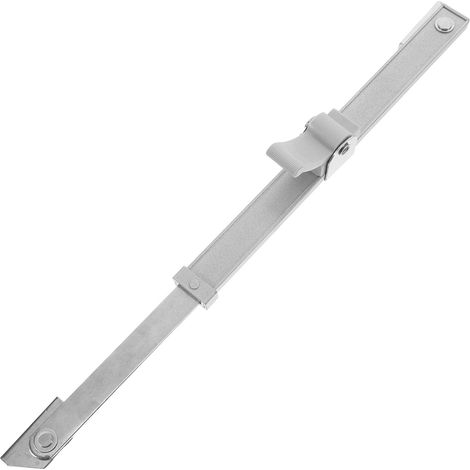 Tige Télescopique en Alliage d’Aluminium Réglable pour Fenêtre à Battant, Dispositif de Fixation Anti-vent Argenté, Renfort de Fenêtre pour Maison et Bureau (1/5)