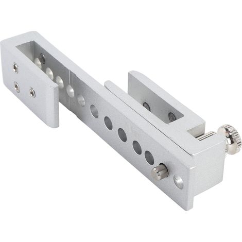 Verrou coulissant vitre sans cadre 12 trous loquet sécurité aluminium inox salle de bain douche hôtel maison argenté 10mm (1/5)