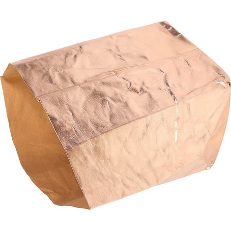 Sac de plantation réutilisable et lavable en papier kraft, idéal pour le jardin ou le balcon, couleur or rose, 20 x 20 cm (1/5)