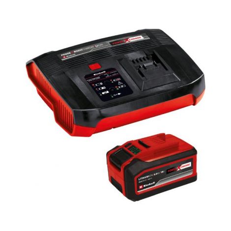 -CAHERSA- Kit: CARGADDOR SUPER RAPIDO + BATERIA REPUESTO 4-6Ah EINHELL