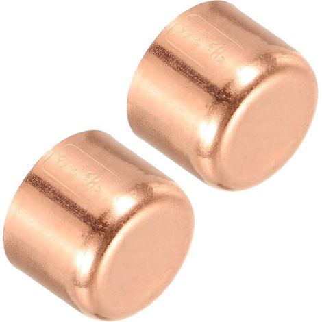 Capuchon de Tuyaux Cuivre 2pcs, Bouchons d'Extrémité Raccord, Embouts Tuyau pour Soudage Raccordements Plomberie Tube Climatisation, 19.07x17mm (Diametre x Hauteur) - 3/4 Inch (1/5)