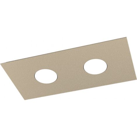 Plafoniera Moderna Rettangolare Area Metallo Sabbia 2 Luci Gx53 (1/5)