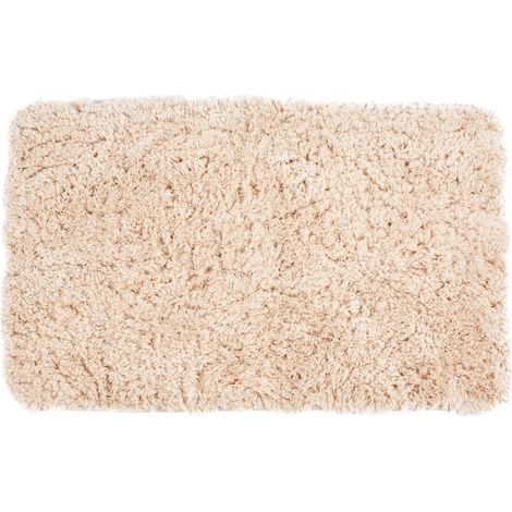 Infinitio 80x50 cm tapis de salle de bain en polyester, beige (SATDPRED02BE) (1/4)