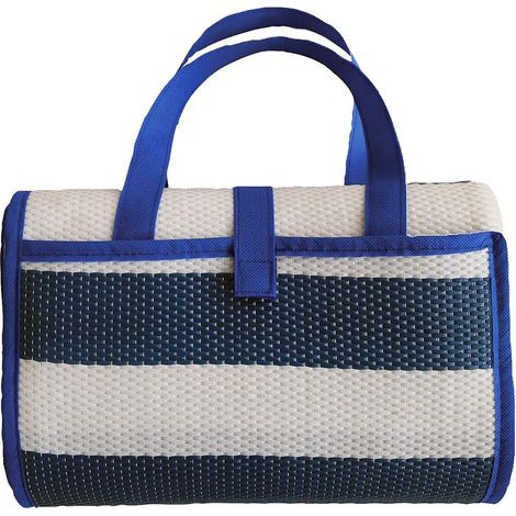 No-name Natte de plage bleu et blanc 170x120 cm pliable