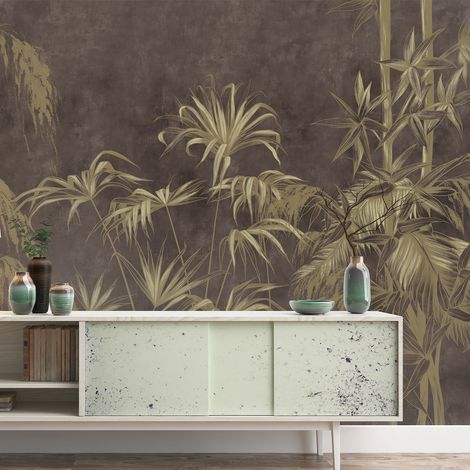 Papier peint panoramique - Plantes tropicales - 130 cm x 65 cm (1/4)