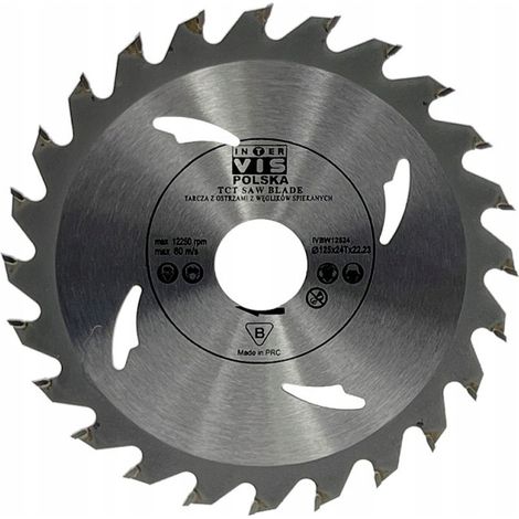 Disco de widia para madera 125 mm x 22,2 x 24 dientes (1/3)