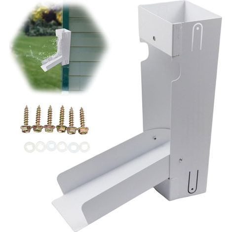 Csparkv – Rechteckiger Regenwassersammler 11x30 cm – Edelstahl – Einfache Montage an Standard-Fallrohren – Effizientes Sammelsystem (1/3)