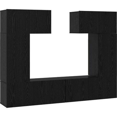 Maison Exclusive - Ensemble meuble TV 6 pcs Chêne noir Bois d'ingénierie