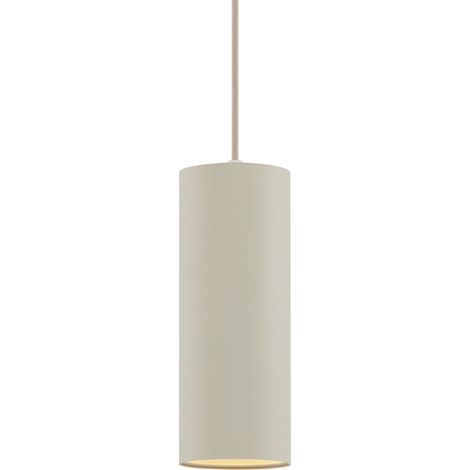 QAZQA Moderno Lámpara colgante moderna beige GU10 Ø50mm - Tubo Aluminio Redonda Adecuado para LED Max. 1 x 10 Watt