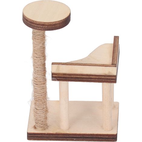 Miniatur-Katzenklettergerüst, Mehrzweckmodell für Puppenhäuser, DIY-Miniatur-Puppenhausspielzeug, Maßstab 1:12, Stil 2 (Ca. 7,4 x 4,7 x 3,2 cm / 2,91 x 1,85 x 1,26 Zoll) (1/5)