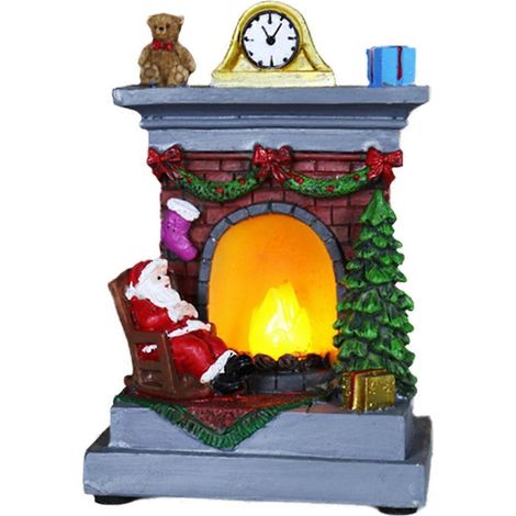 Leuchtende Weihnachtsornamente aus Kunstharz für die Hausdekoration C--
