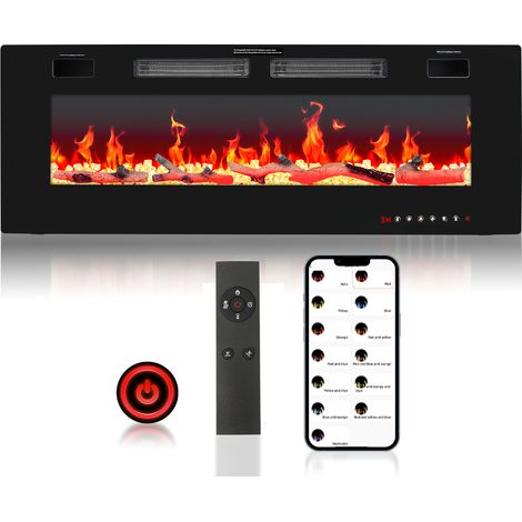 TolleTour Elektrokamin 750/1500 W mit 12 Flammenfarben und 5 Helligkeitsstufen (1/5)