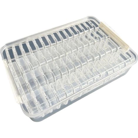 Scatola portaoggetti con 60 scomparti, versatile per lavori creativi, 60 divisori (1/2)