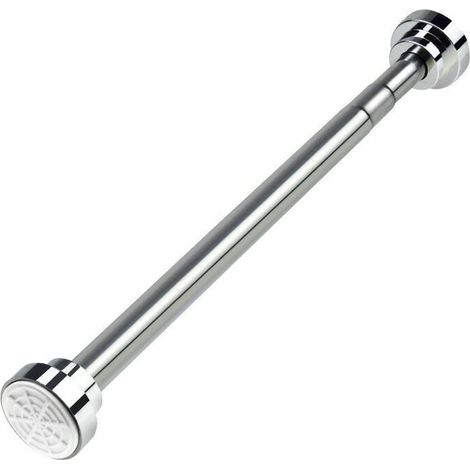 Kaelt - Tringle à rideau de douche télescopique 40-50 cm en acier inoxydable - Barre télescopique extensible sans perçage - Longueur réglable pour armoire, salle de bain, fenêtres, portes (1/5)
