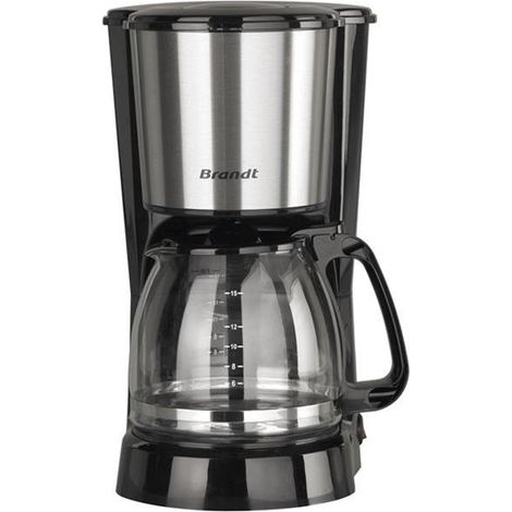 Machine à café 15 tasses - 800 W - Anti-gouttes - Maintien au chaud - Noir Inox - BRANDT (1/2)