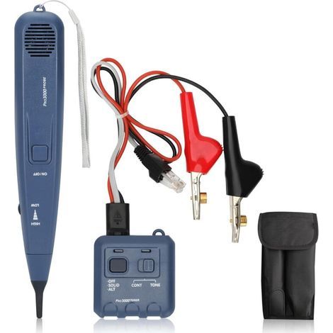 Kit de générateur et de sonde de ton Pro3000, outil électrique de toner, kit de toner et de sonde de fil, détecteur de ligne téléphonique portable avec technologie SmartTone