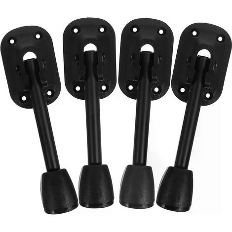 Quatre pieds de table pliables en fer forgé, pieds de meubles robustes, adaptés aux tables à manger, ordinateurs portables, tabourets, etc., en métal, dimensions 14,50 x 4,00 x 3,20 cm. (1/5)