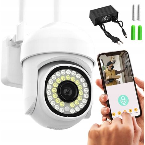 Telecamera IP intelligente Wi-Fi per esterni, ruotabile, Full HD 2MP 1080p, zoom 4x, rilevamento (1/5)