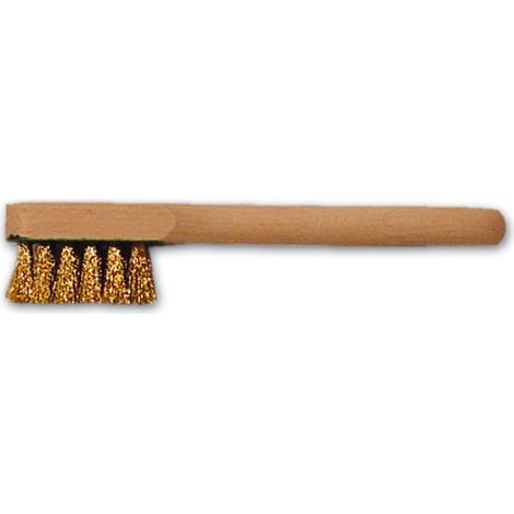 SPAZZOLA OTTONE PAVAN MANICO LEGNO