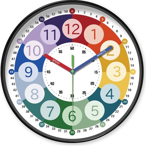 Horloge à quartz silencieuse (25 cm) pour la décoration du salon/de la chambre, cadeau idéal pour les fêtes (1/5)