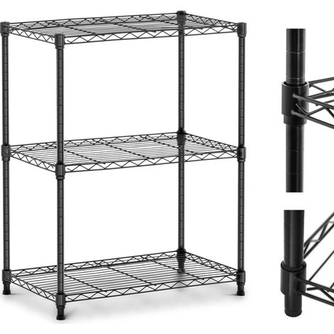 Scaffalatura a giorno in filo metallico, 3 ripiani, 60 x 35 x 77 cm, portata massima 120 kg (1/5)