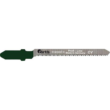 5 Stück Stichsägeblätter für weiches Holz, kurviger, feiner Schnitt 75/50/1,3 mm Fortis (1/2)