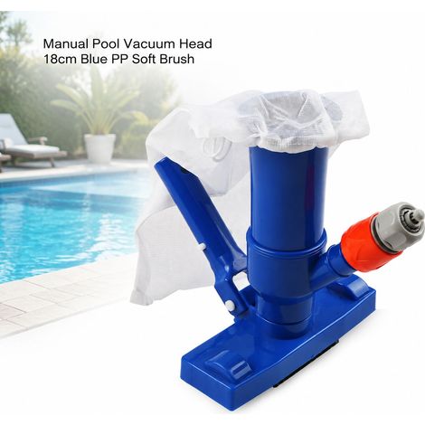 Aspirateur de Piscine - Modèle Jet avec Brosse Douce PP Bleu 18cm - Nettoyage Manuel Efficace pour Spa et Piscine Hors Sol (1/5)