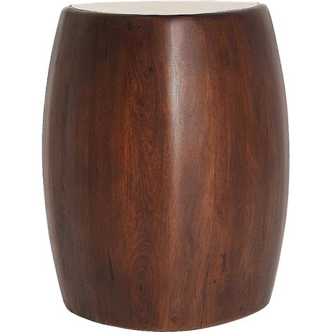 Table d'appoint contemporaine en bois de manguier - brun et beige (1/3)