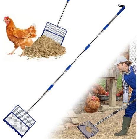 Pelle À Crottes De Poulet,4 En 1 Tamis Pour Poulailler,Alliage d'aluminium (1/5)