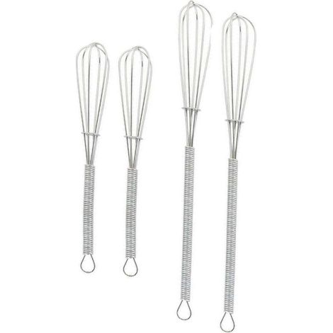 Fouet Cuisine Mini - 2 Pièces 13 cm et 18 cm - Pour Tasses et Petits Récipients - Lot de 4 (1/5)