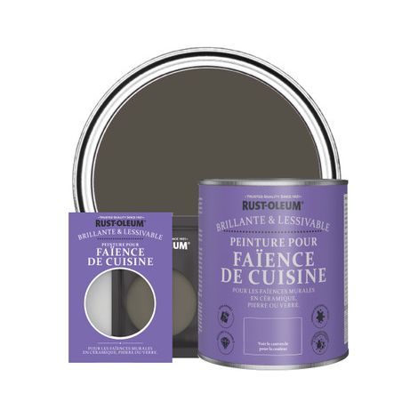 Peinture pour Faïence de Cuisine, Finition Brillante - Brun Terre (1/3)