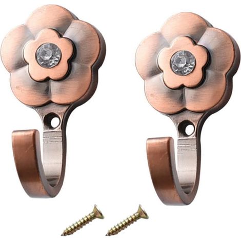 MIMOSON-Curtain Curtain Curtain Terrace Traperie Wall Hooks Tie-back Metal Hanger Rosy Gold, Curtain Tie (1/5)