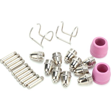 Jeu de pièces détachées pour torche plasma SG-55, AG-60, WSD-60P - 24 pièces incluant électrodes, buses et céramiques. (1/5)