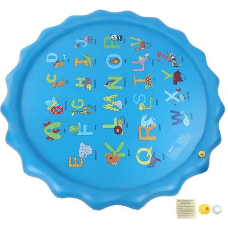 Tapis d'arrosage gonflable pour enfants, motif amusant 168 cm, jeux d'eau extérieurs (1/5)