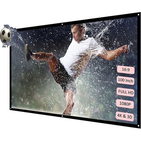 Tragbare 100-Zoll-HD-Projektionsleinwand im 16:9-Format, faltbar und zur Wandmontage geeignet, für Heimkino, Büro sowie Filmvorführungen im Innen- und Außenbereich.