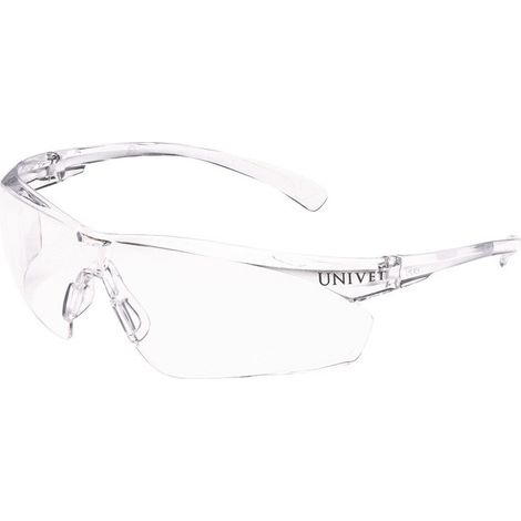Gafas  de  seguridad  505U  EN  166,EN  170  Patillas  claras,  Lente  clara  PC  UNIVET