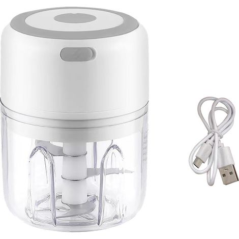 250 ml kabelloser elektrischer Knoblauchzerkleinerer, multifunktional, abnehmbarer Mini-Zerkleinerer für Ingwer und Zwiebeln (1/5)