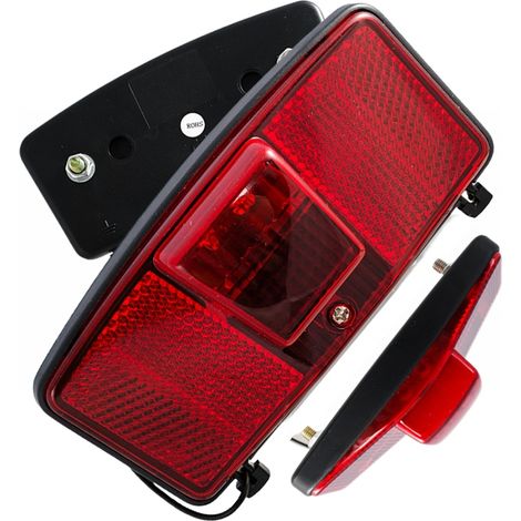 Faro a LED 2K per bicicletta da montare sul portapacchi + catarifrangente a dinamo (1/4)