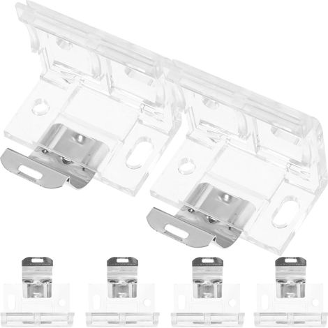 Lot de 6 Supports de Persiennes en Plastique Ajustables et Faciles à Retirer pour Installation de Rideaux, pour Maison et Bureau (1/5)