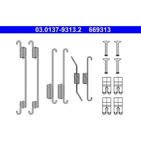 Kit d'accessoires, mâchoire de frein ATE 03.0137-9313.2 FORD 1691032 2413298